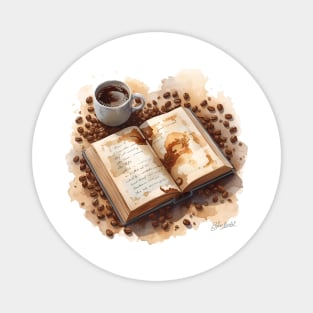 Daily Dose Coffee & Literature books Magnet